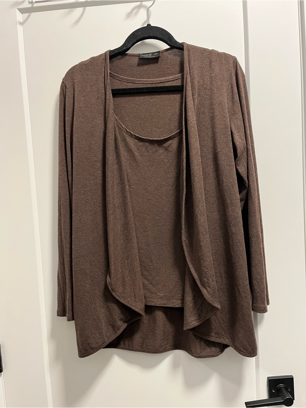 Miik SET - Rory chocolate melange Cardigan with matching Liam tank